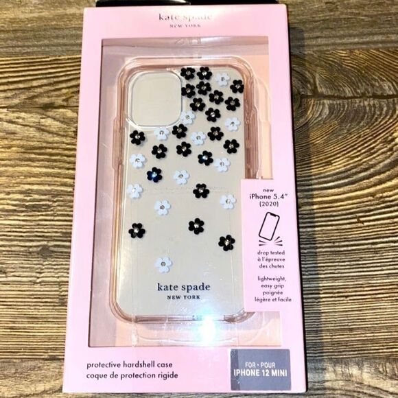Kate Spade New York Apple iPhone 12 mini Hard Shell Case - Scattered Flowers S - Picture 1 of 2
